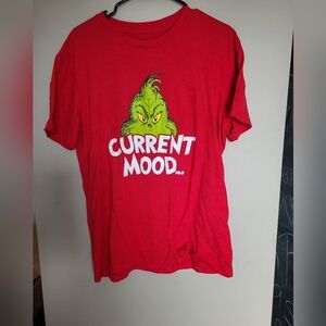 Dr. Seuss Red Grinch T-Shirt, Size Large